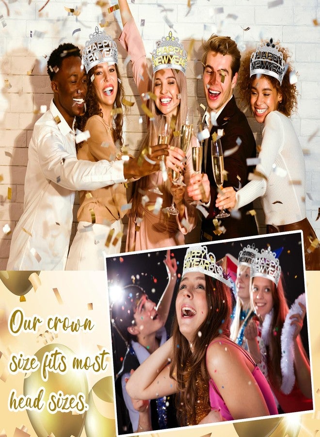 Knitgrip 12 Pcs Happy New Year 2026 Crown Tiara Headband Eve Hats Tiara for Girls Princess Party Favor Headwear Cosplay Accessories - Image 5